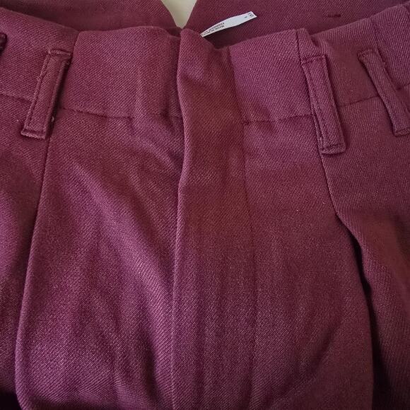 New FREE PEOPLE Calla Tailored Mid-Rise Trousers $108 SIZE 4 Garnet Straight - Picture 7 of 7